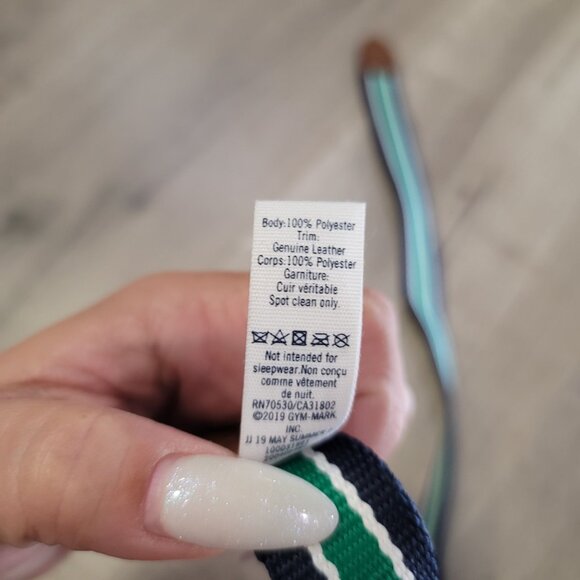 Janie and Jack NWT striped blue and green boys belt size 2t-3 - Picture 3 of 6